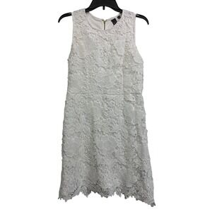 Label by Five Twelve White Floral Lace Sleeveless Sheath Dress Size 10‎